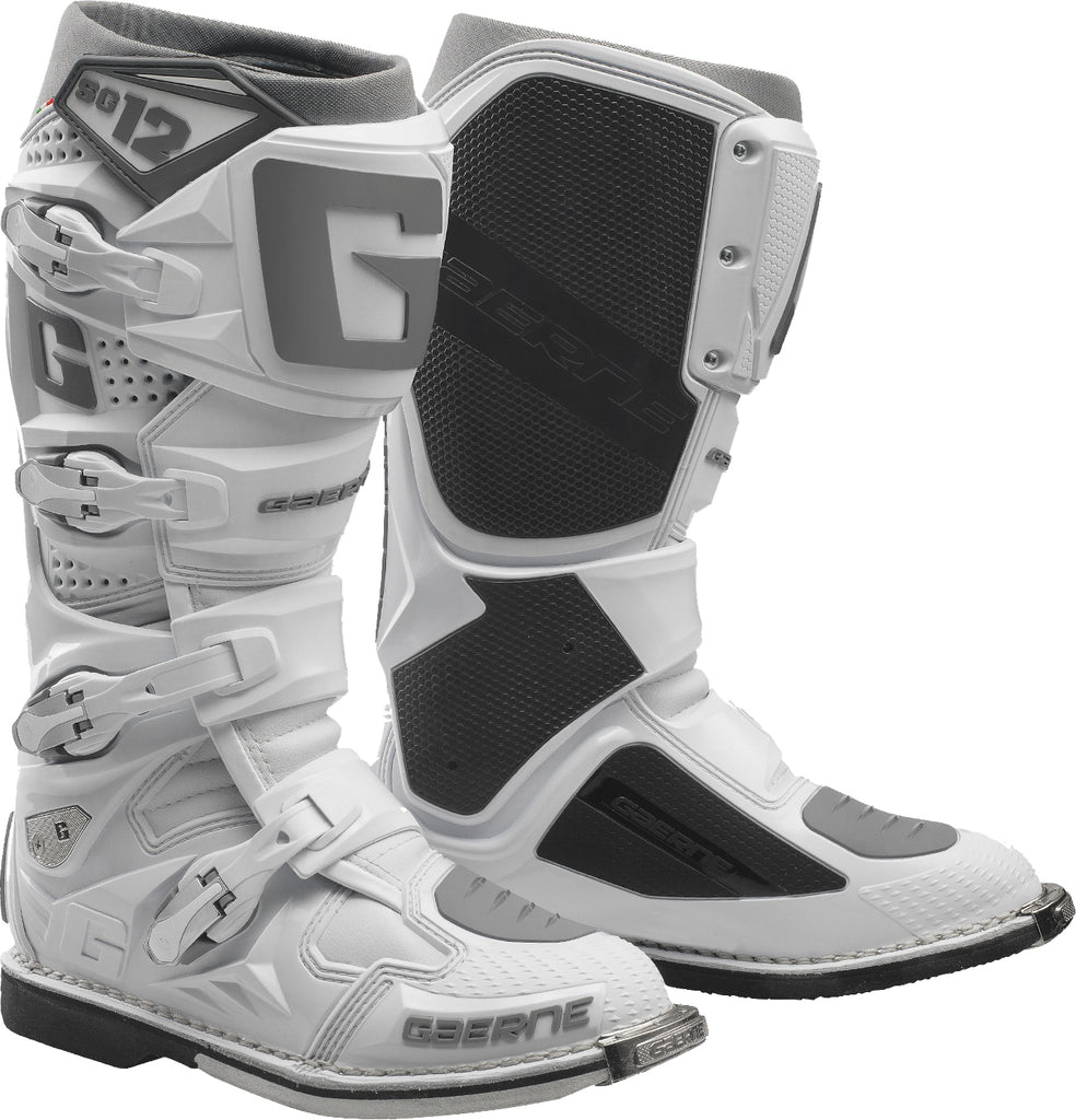 GAERNE SG-12 Boots White Size 14 - Premium Performance for Riders