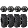 Raceline Ryno Beadlock Wheels + System 3 XTR370 Tires (Mounted Kit) – Matte Black | Fits UTVs with 4x156 Bolt Pattern
