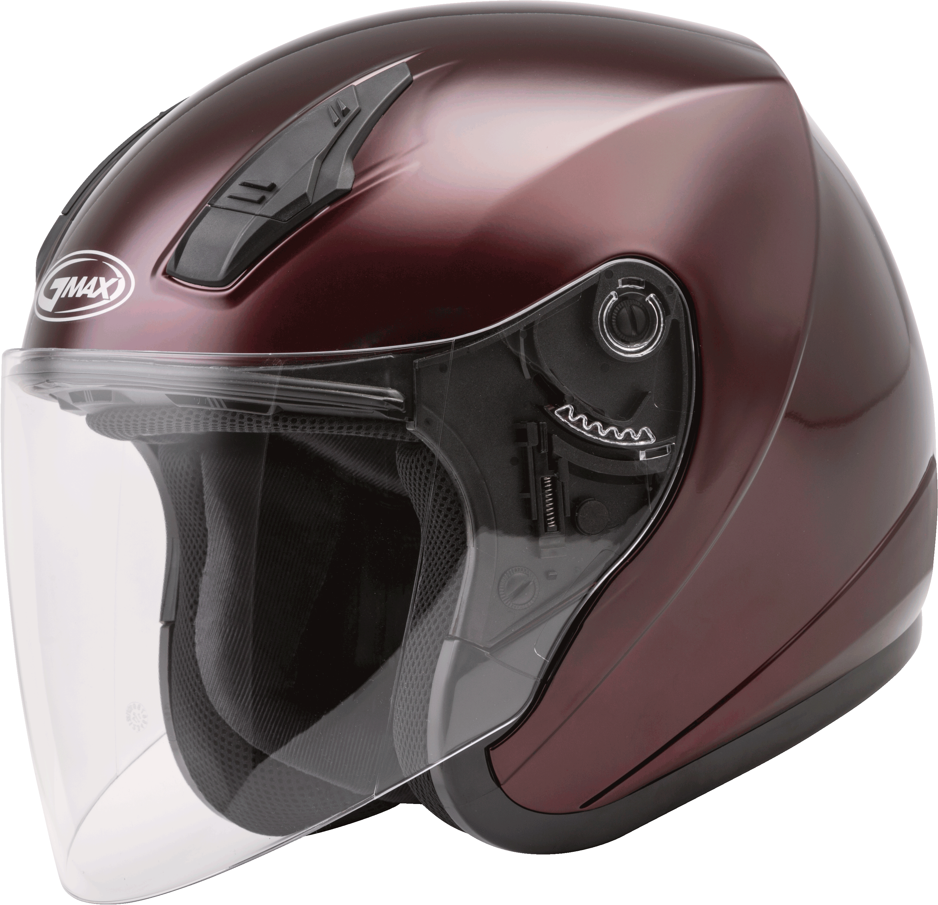 Of 17 Open Face Helmet Wine Red Xl