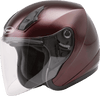 Of 17 Open Face Helmet Wine Red Sm