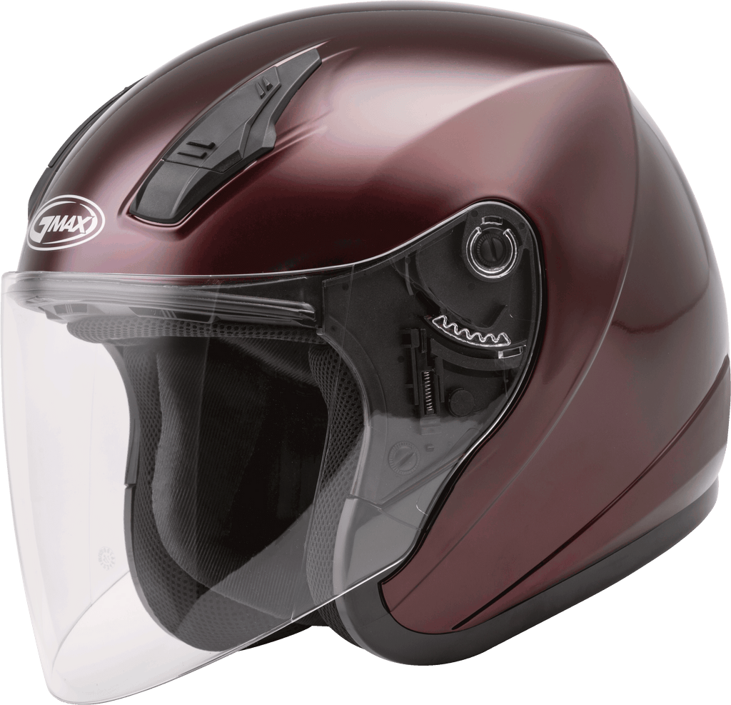 Of 17 Open Face Helmet Wine Red Sm