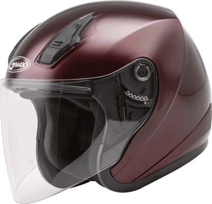Of 17 Open Face Helmet Wine Red Sm