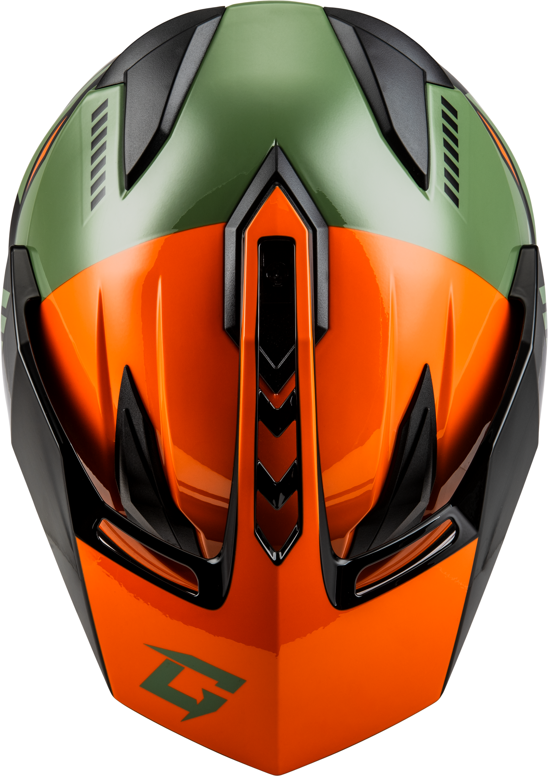 Gm 11 Ronin Helmet Orange/Green/Black Md