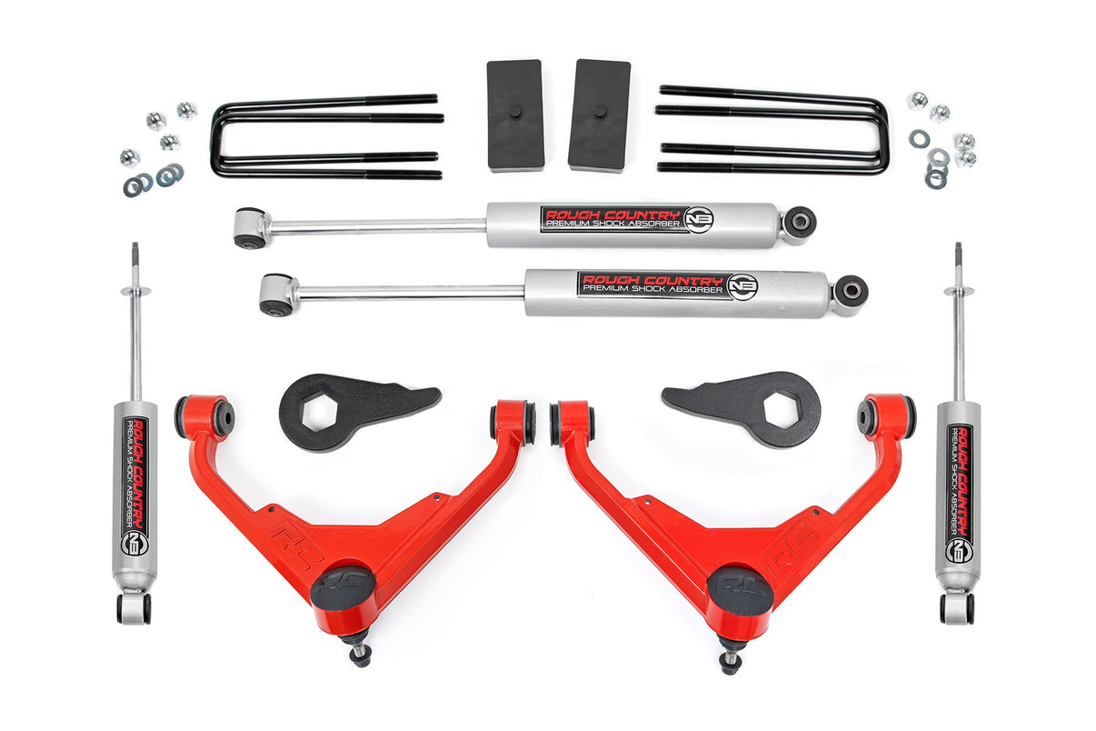3 Inch Lift Kit | Chevy/GMC Sierra/Silverado 2500 HD Suburban/Yukon XL 2500 (01-10) | 8596N2RED