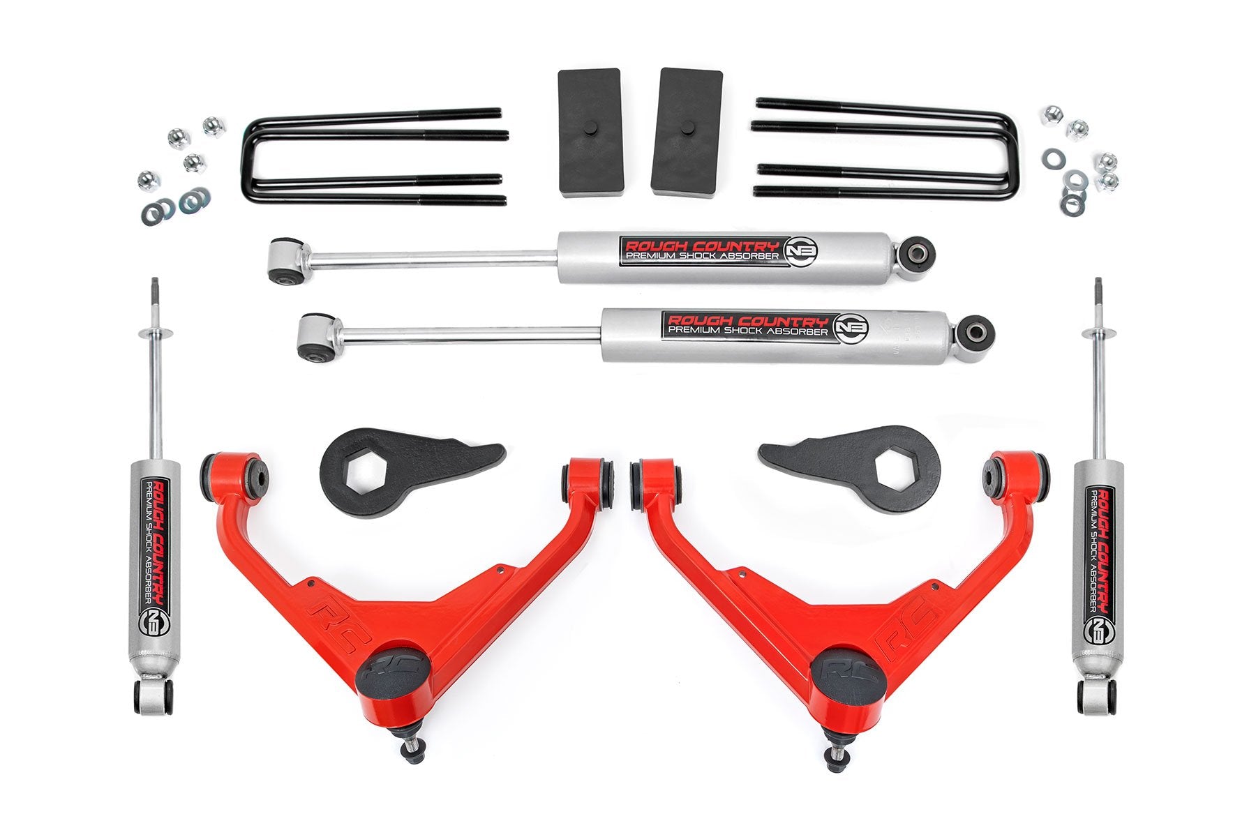 3 Inch Lift Kit | Chevy/GMC Sierra/Silverado 2500 HD Suburban/Yukon XL 2500 (01-10) | 8596N2RED