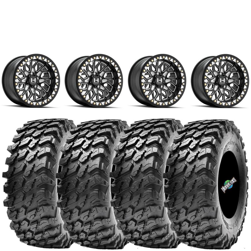 HOSTILE GLAMIS H333 BEADLOCKS BLADE CUT ON MAXXIS RAMPAGE