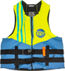 Neoprene Flotation Vest Blue/Hi Vis/Teal Sm