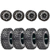 High Lifter HL23 Matte Black Beadlock Wheels on Maxxis Roxxzila Tires – 4/156 UTV Wheel & Tire Kit
