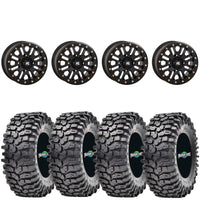 High Lifter HL23 Matte Black Beadlock Wheels on Maxxis Roxxzila Tires – 4/156 UTV Wheel & Tire Kit