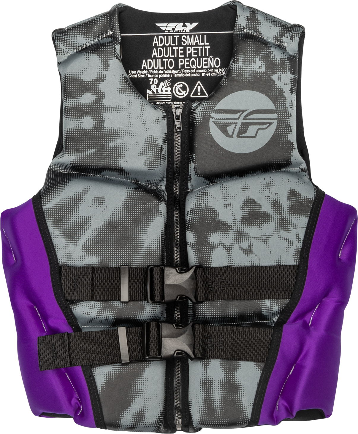 Wmn's Neoprene Flotation Vest Purple/Grey/Black Lg