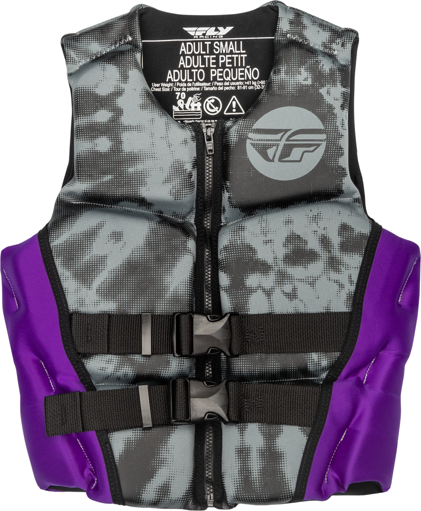 Wmn's Neoprene Flotation Vest Purple/Grey/Black Md