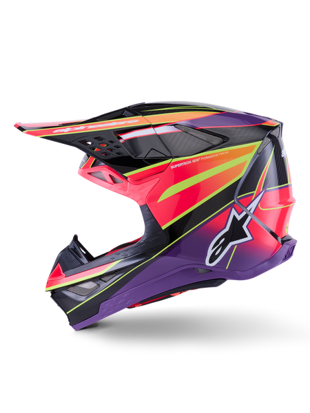 Supertech S M10 Era Helmet Pnk/Violet/Ylw Fluo Glossy Sm