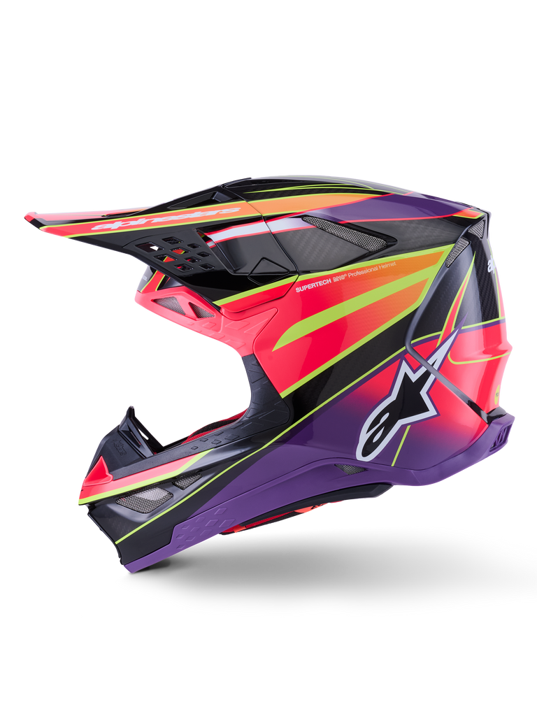Supertech S M10 Era Helmet Pnk/Violet/Ylw Fluo Glossy Lg
