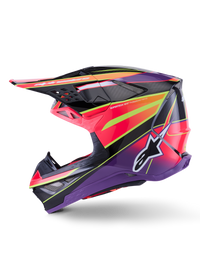 Supertech S M10 Era Helmet Pnk/Violet/Ylw Fluo Glossy Xl
