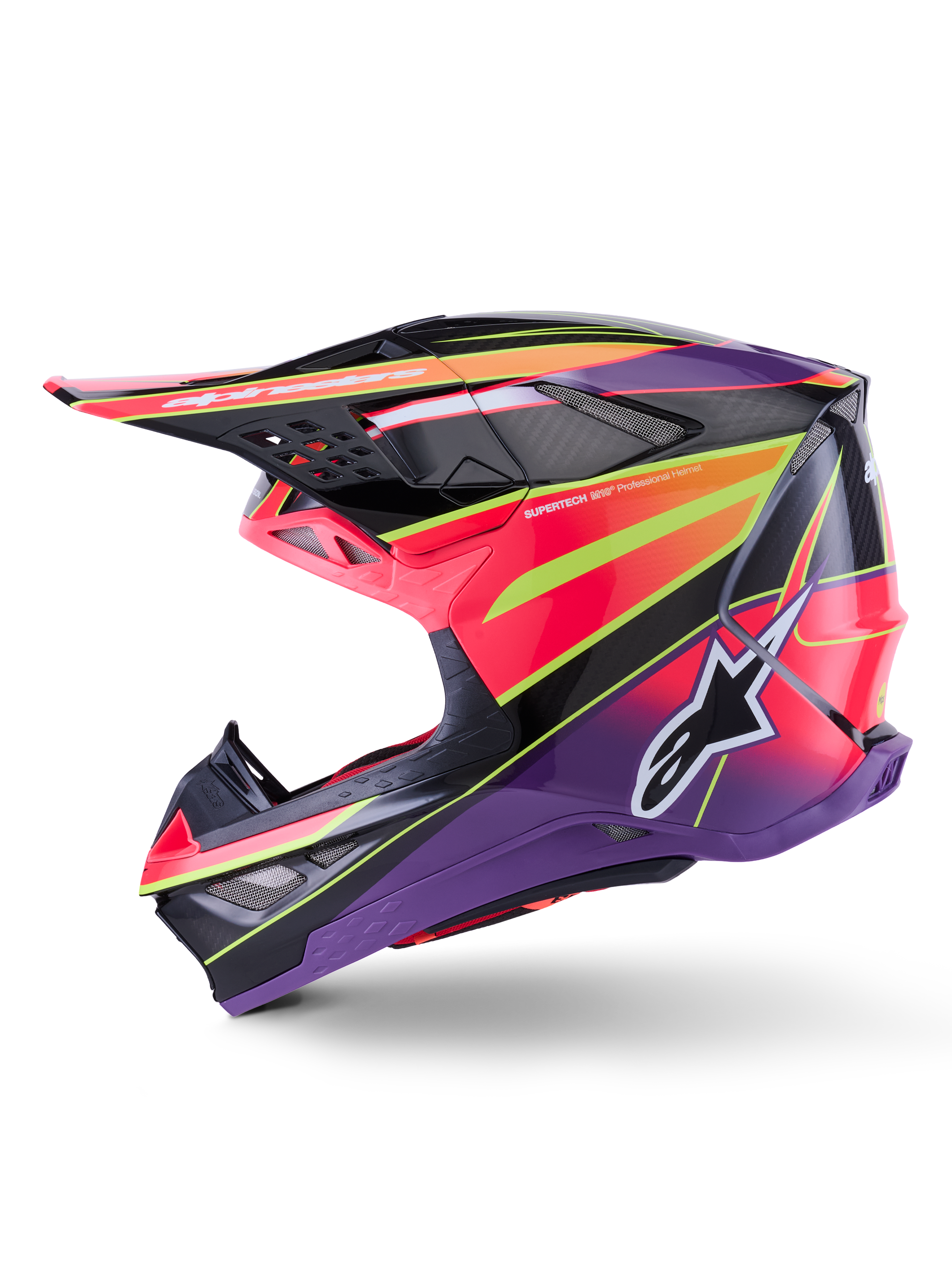 Supertech S M10 Era Helmet Pnk/Violet/Ylw Fluo Glossy Xl