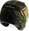 Of 87 Duke Helmet W/Led Light Matte Blk/Green 2x