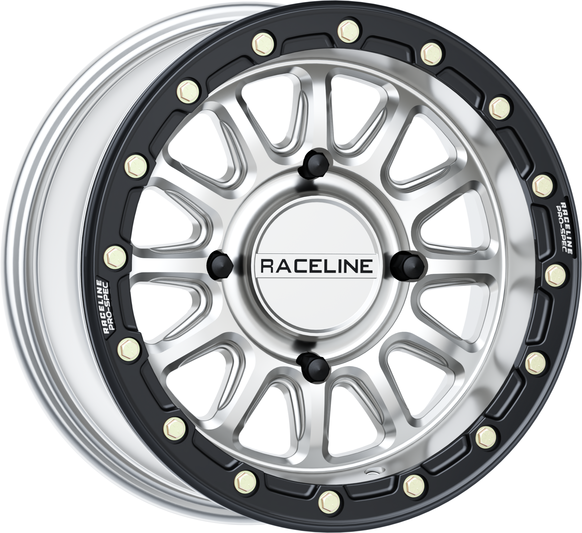 Alpha Hyper Wheel 4/137 Hyper Silver/Blk 15x7 (+10mm)