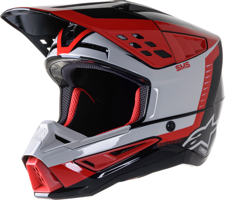 S M5 Beam Helmet Black/Grey/Red Glossy Xs