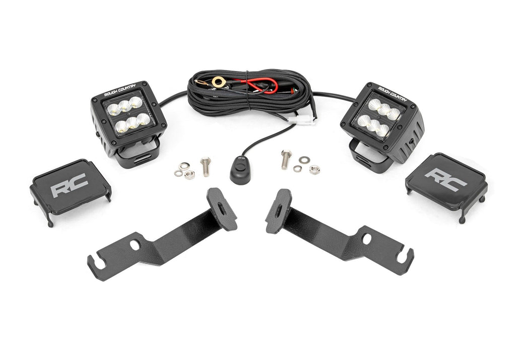 LED Light Kit | Ditch Mount | 2" Black Pair | Flood | Toyota Tacoma (05-15) | 71088