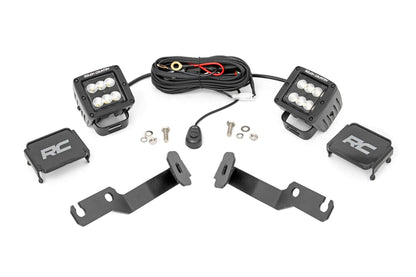 LED Light Kit | Ditch Mount | 2" Black Pair | Flood | Toyota Tacoma (05-15) | 71088
