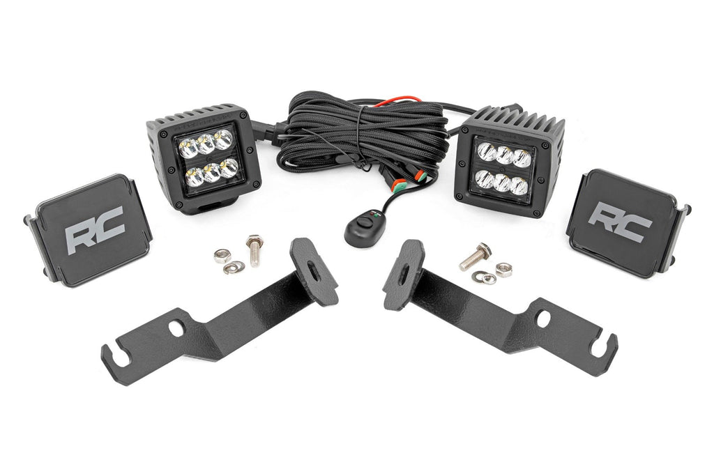 LED Light Kit | Ditch Mount | 2" Black Pair | Spot | Toyota Tacoma (05-15) | 71087