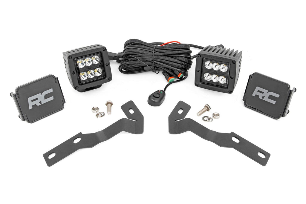 LED Light Kit | Ditch Mount | 2" Black Pair | Spot | Toyota Tacoma (16-23) | 71080