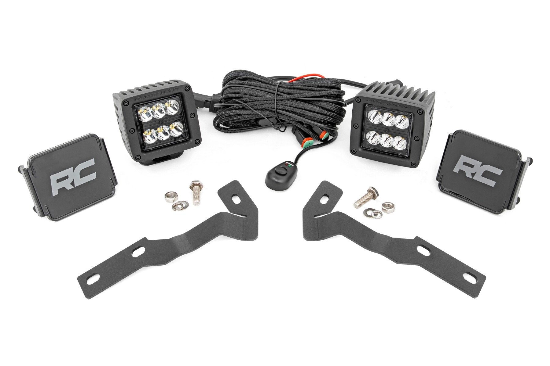 LED Light Kit | Ditch Mount | 2" Black Pair | Spot | Toyota Tacoma (16-23) | 71080