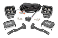 LED Light Kit | Ditch Mount | 2" Black Pair | White DRL | Toyota Tacoma (16-23) | 71082