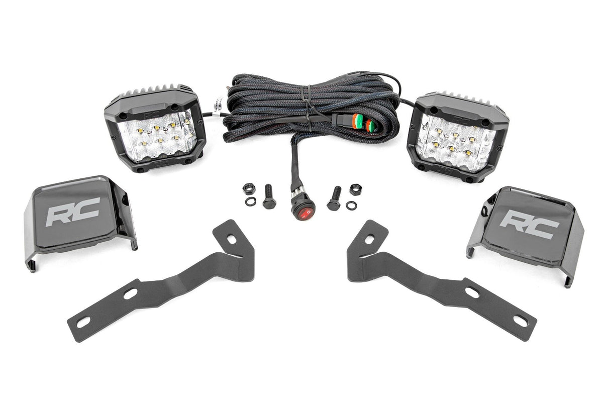LED Light Kit | Ditch Mount |  3" OSRAM | Wide | Toyota Tacoma 2WD/4WD (16-23) | 71084