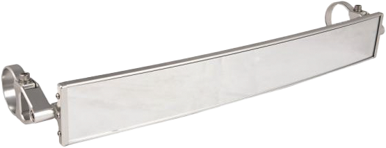 17" Wide Panoramic Rearview Mirror Chrome W/ No Arms