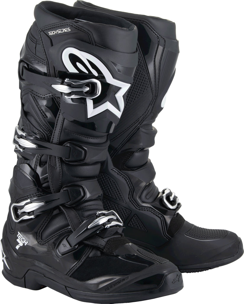 Alpinestars Tech 7 Boots Black Size 12 - Enhanced Protection & Comfort