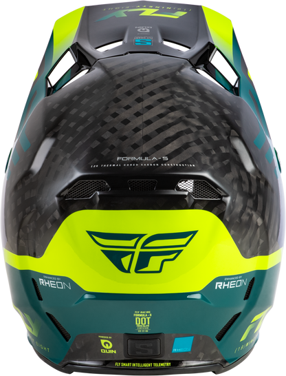 Formula S Carbon Byte Helmet Black Carbon/Teal/Lime Xs