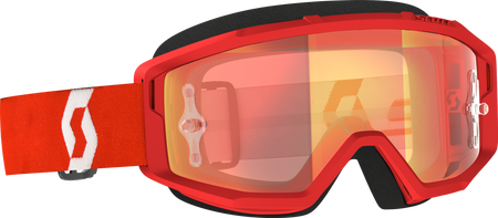 Primal Goggle Red/White Orange Chrome Works