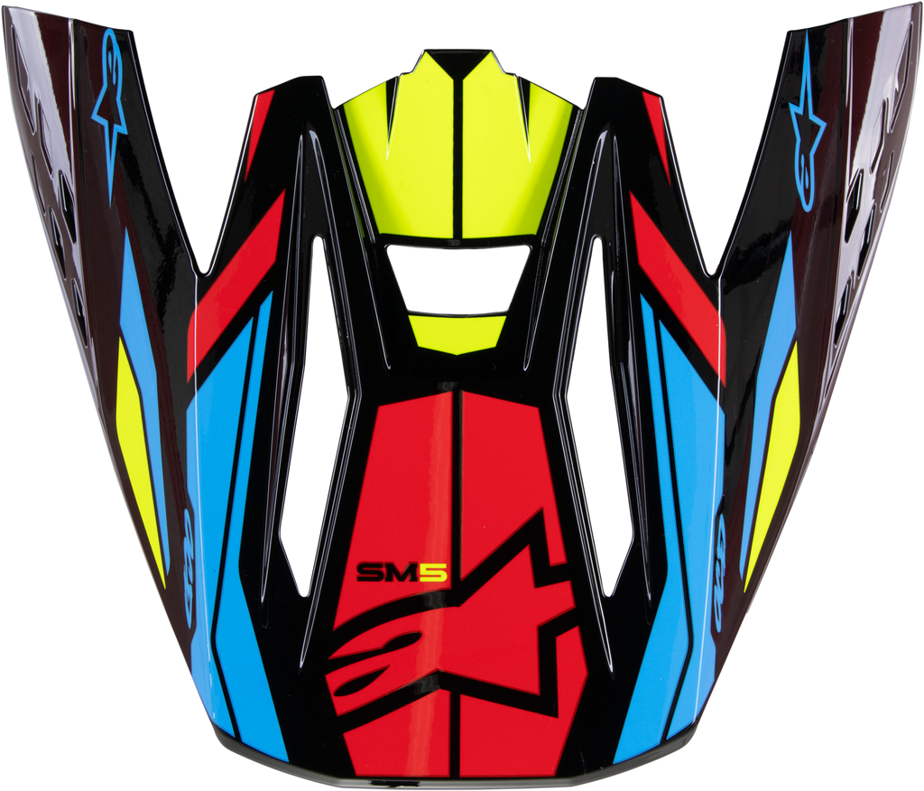 S M5 Visor Action 2 Blk/Ylw Fluo/Brt Rd Glossy