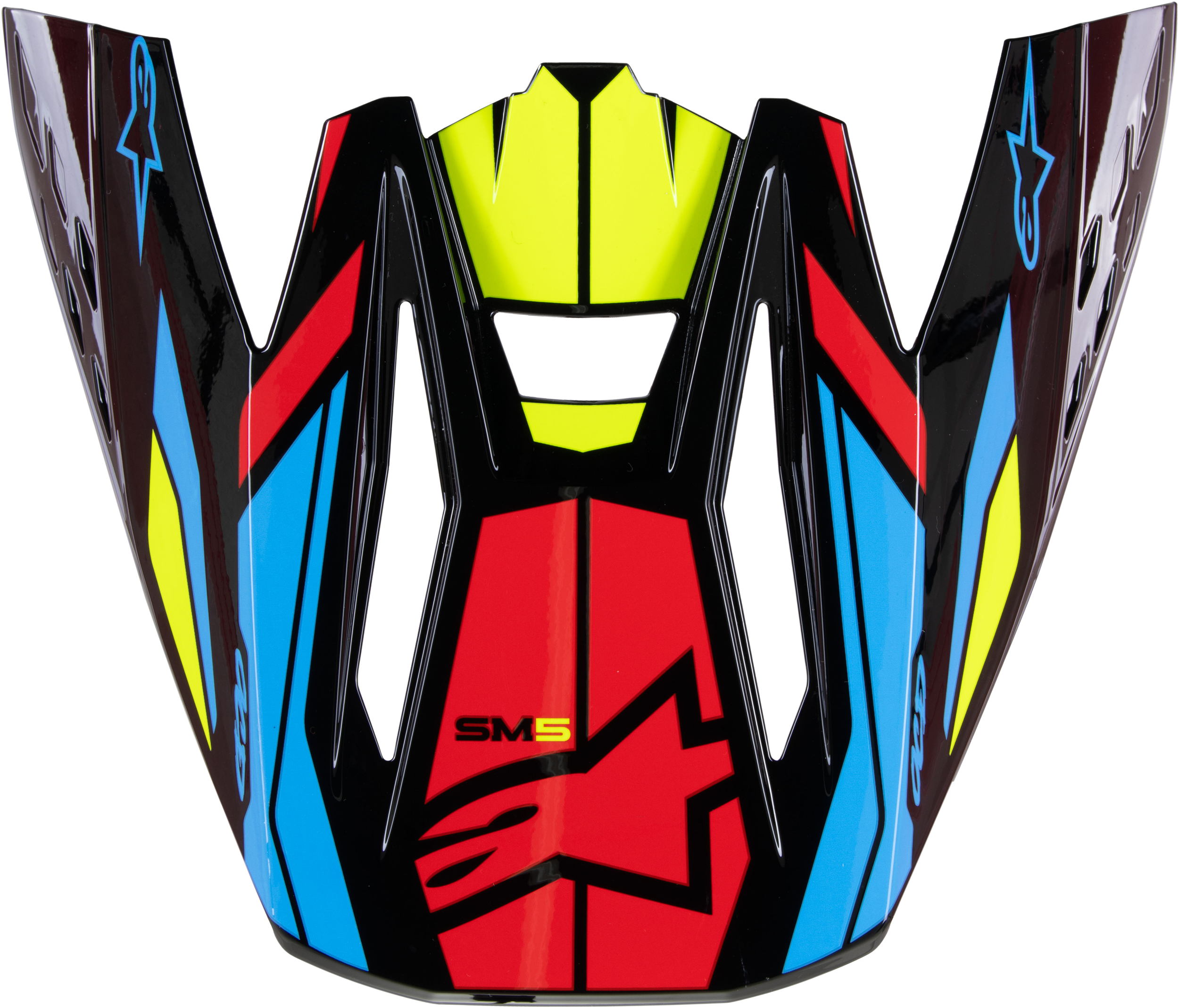 S M5 Visor Action 2 Blk/Ylw Fluo/Brt Rd Glossy