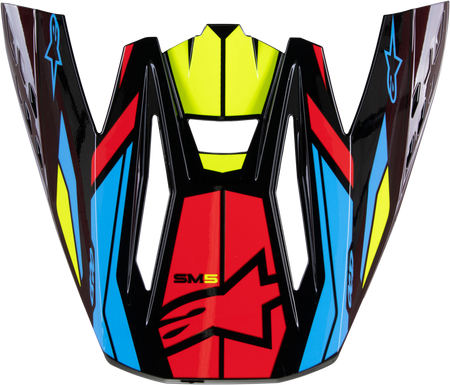 S M5 Visor Action 2 Blk/Ylw Fluo/Brt Rd Glossy