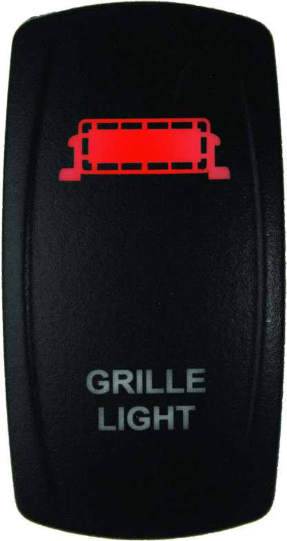 DragonFire Racing Lighted Switch Grill Light On/Off Red