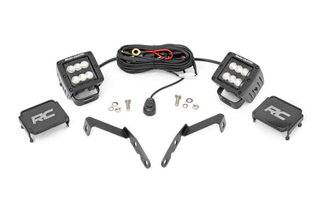 LED Light Kit | Ditch Mount | 2" Black Pair | Flood | Chevy 1500 & Chevy/GMC 2500HD/3500HD (07-14) | 71059