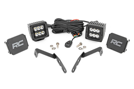 LED Light Kit | Ditch Mount | 2" Black Pair | Spot | Chevy 1500 & Chevy/GMC 2500HD/3500HD (07-14) | 71058
