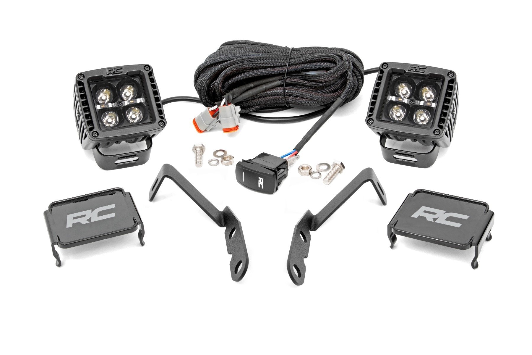 LED Light | Ditch Mount | 2" Black Pair | Amber DRL | Chevy 1500 (2007-2013) | 71061