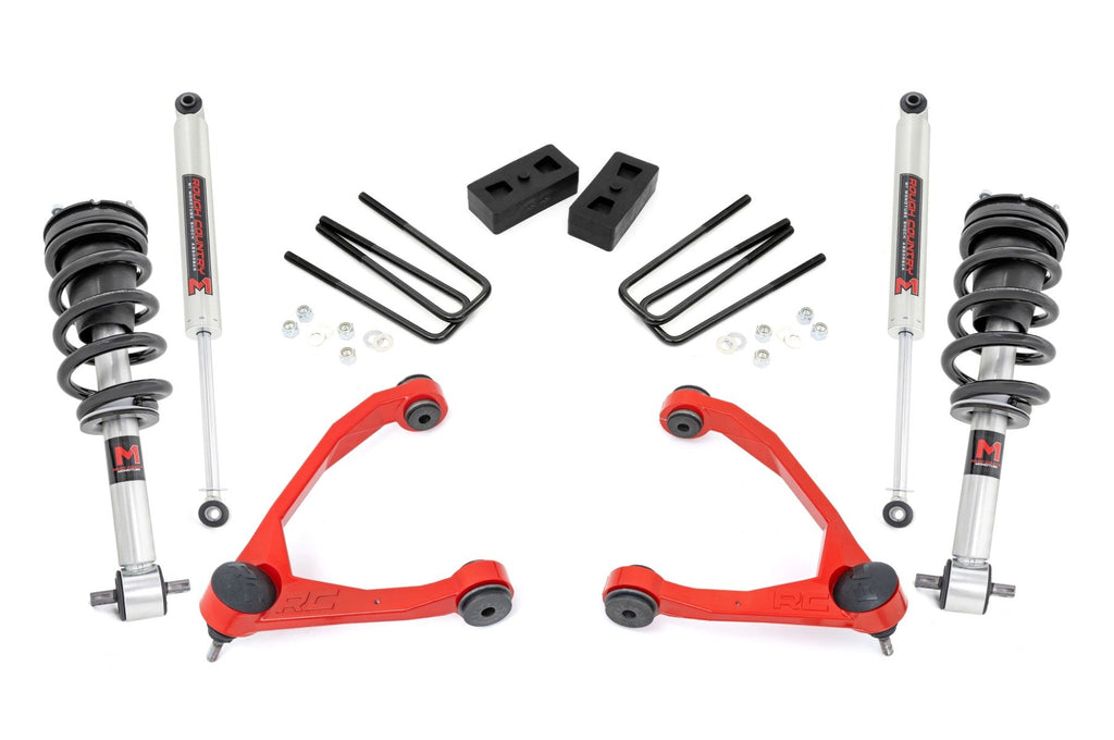 3.5 Inch Lift Kit | Cast Steel | M1 Strut | Chevy/GMC 1500 (07-13) | 24640RED