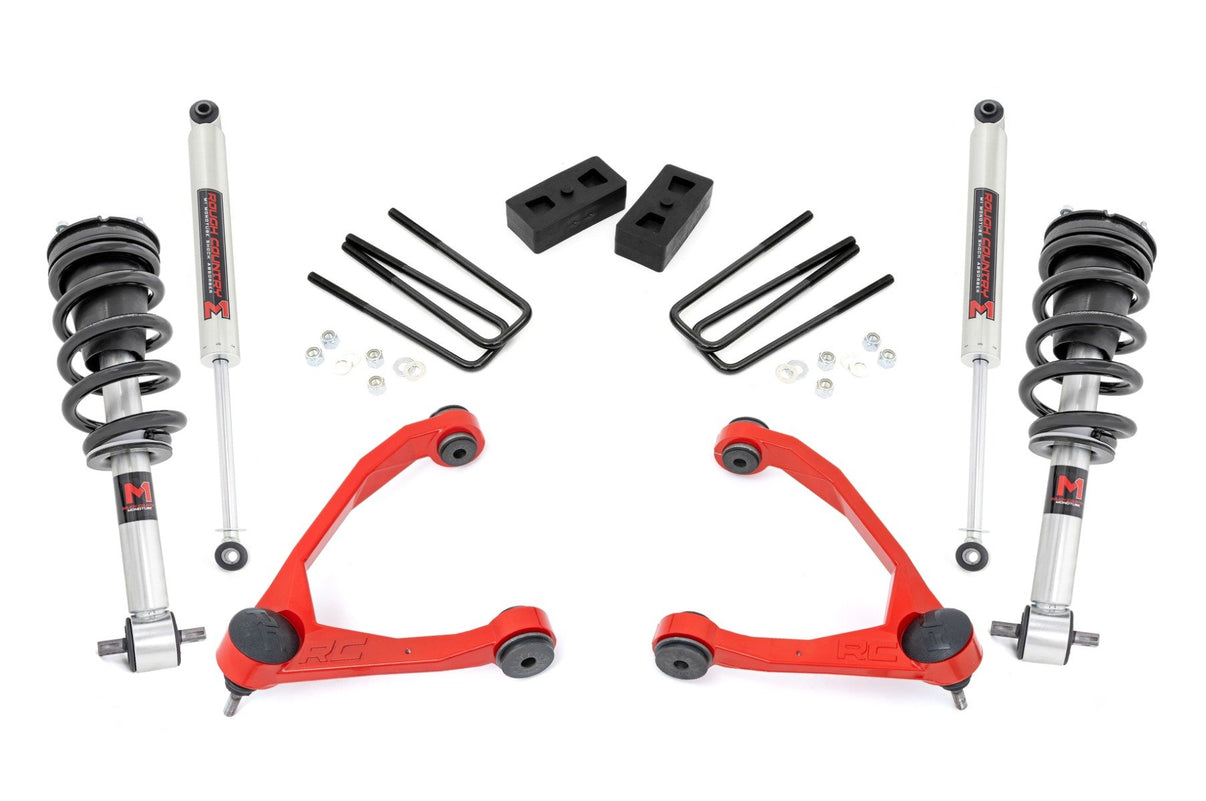 3.5 Inch Lift Kit | Cast Steel | M1 Strut | Chevy/GMC 1500 (07-13) | 24640RED