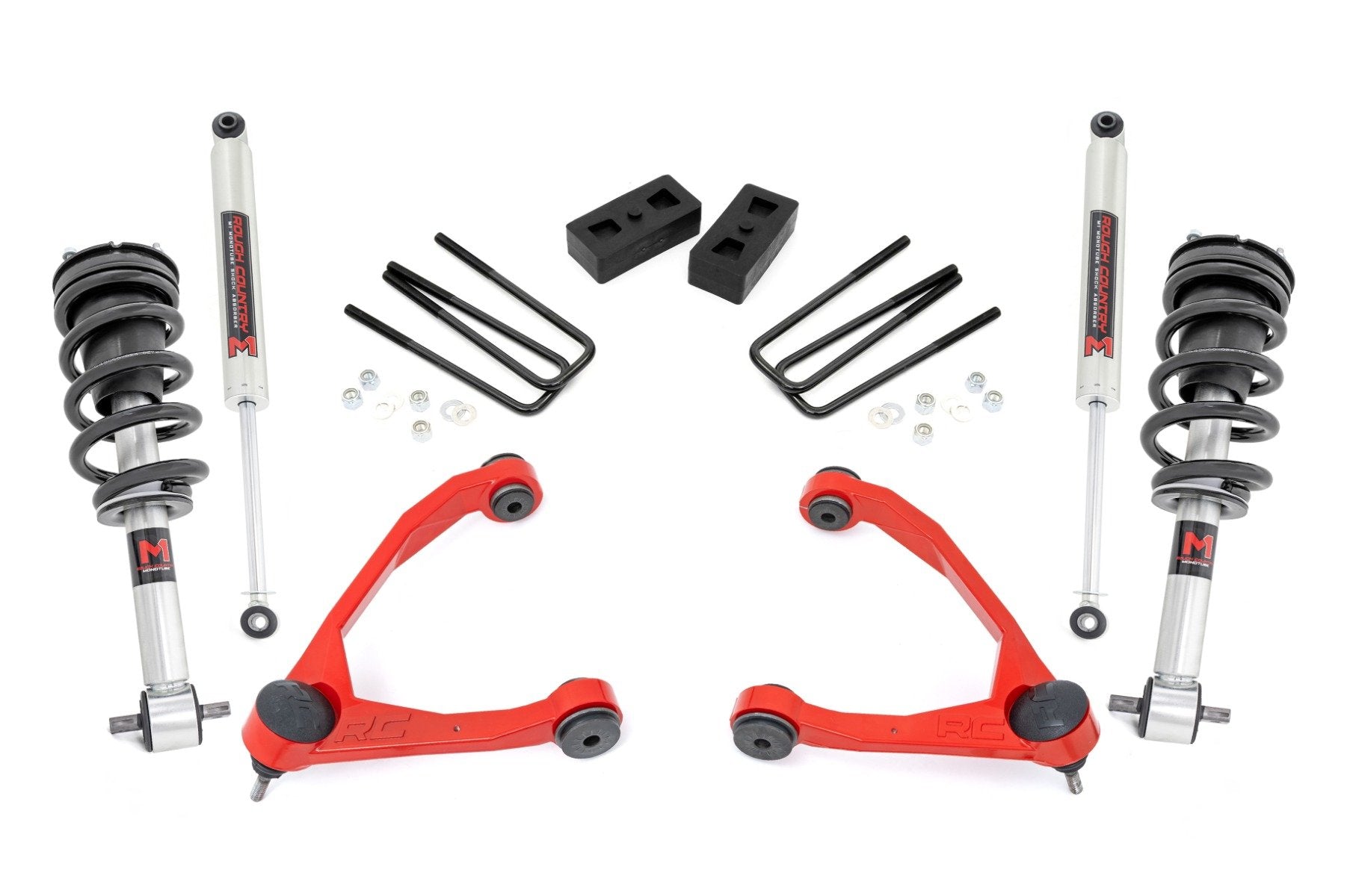 3.5 Inch Lift Kit | Cast Steel | M1 Strut | Chevy/GMC 1500 (07-13) | 24640RED