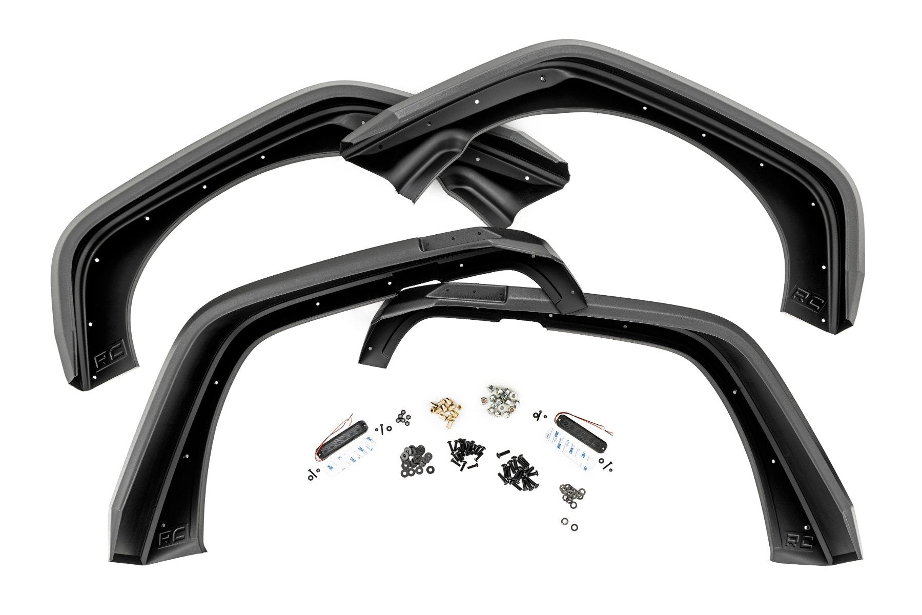 High Clearance LED Flat Fender Flare Kit | UV Treated | Jeep Wrangler JK (07-18) | 99037