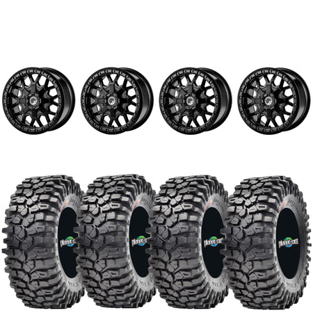 Super ATV MADLock Satin Black beadlock on Maxxis Roxxilla | 4/137