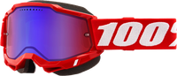 Accuri 2 Snowmobile Goggle Neon Red Mirror Red/Blue Lens