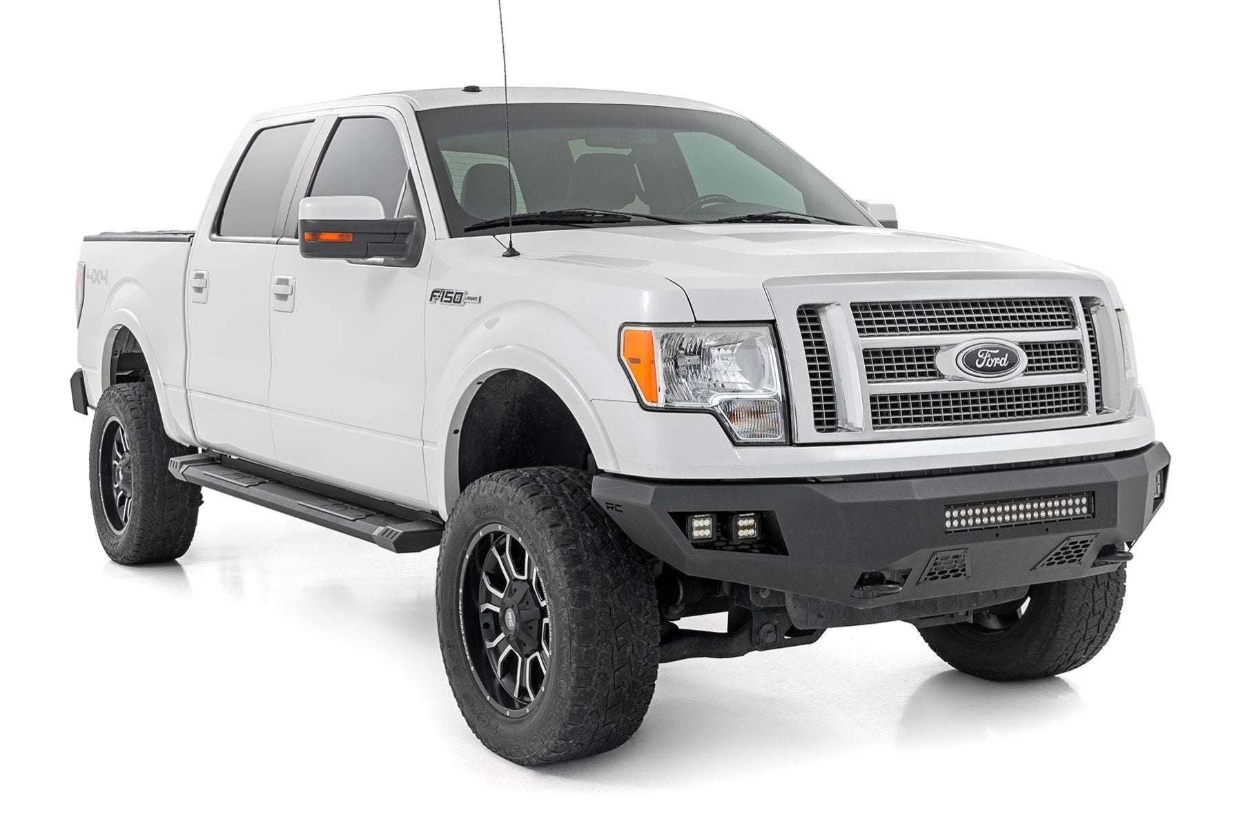 HD2 Aluminum Running Boards | Super Crew Cab | Ford F-150 2WD/4WD (2009-2014) | SRB091491A
