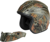 Of 2 Open Face Helmet Leaf Camo Lg