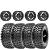 Valor Offroad V09 Satin Black beadlock 15x7 40mm Maxxis Rampage kit