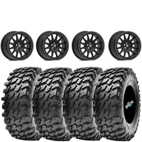 Valor Offroad V09 Satin Black beadlock 15x7 40mm Maxxis Rampage kit
